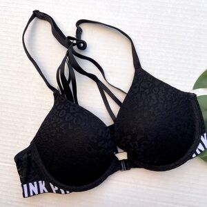 PINK by Victorias Secret Leopard Lace Push Up Bra 32B